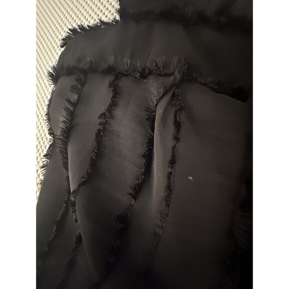 Max Studio Womens Black Cami Sz Small Sleeveless Top All Over Raw Hem Blousy Fit - Picture 6 of 10